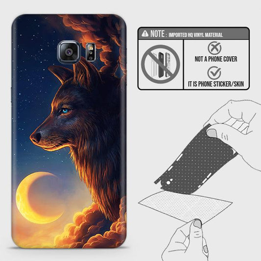 Samsung Galaxy S6 Edge Plus Back Skin - Design 5 - Mighty Wolf Skin Wrap Back Sticker