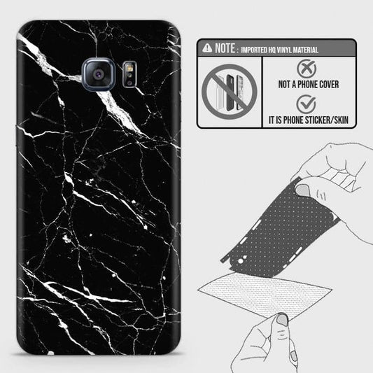 Samsung Galaxy S6 Edge Plus Back Skin - Design 6 - Trendy Black Marble Skin Wrap Back Sticker