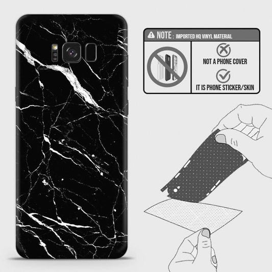 Samsung Galaxy S8 Plus Back Skin - Design 6 - Trendy Black Marble Skin Wrap Back Sticker