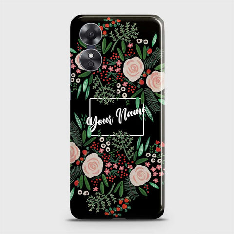 Oppo A17  Cover - Floral Series - Matte Finish - Snap On Hard Case with LifeTime Colors Guarantee