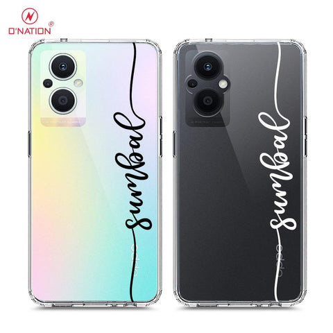 Oppo F21 Pro 5G Cover - Personalised Name Series - 8 Designs - Clear Phone Case - Soft Silicon Borders