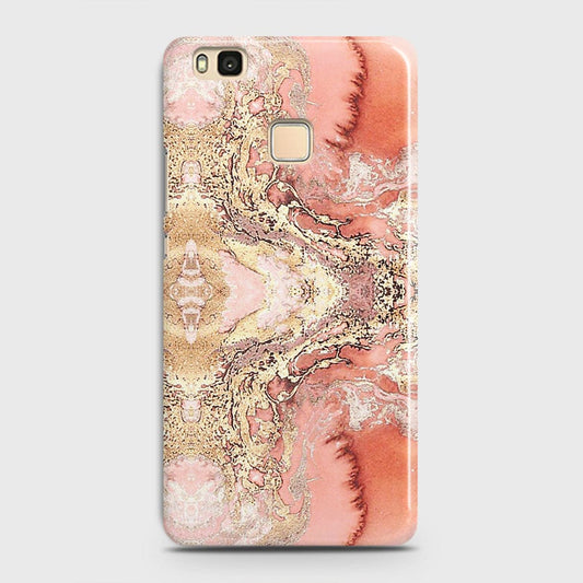 Huawei P9 Lite Cover - Trendy Chic Rose Gold Marble Printed Hard Case with Life Time Colors Guarantee