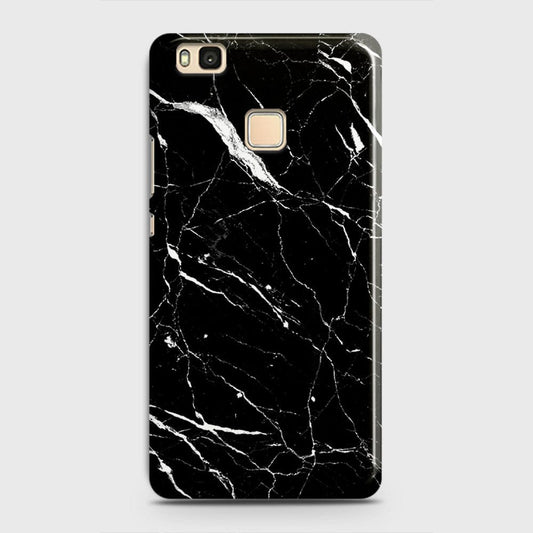 Huawei P9 Lite Cover - Trendy Black Marble Printed Hard Case with Life Time Colors Guarantee