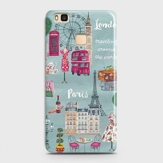 Huawei P9 Lite Cover - London, Paris, New York ModernPrinted Hard Case with Life Time Colors Guarantee