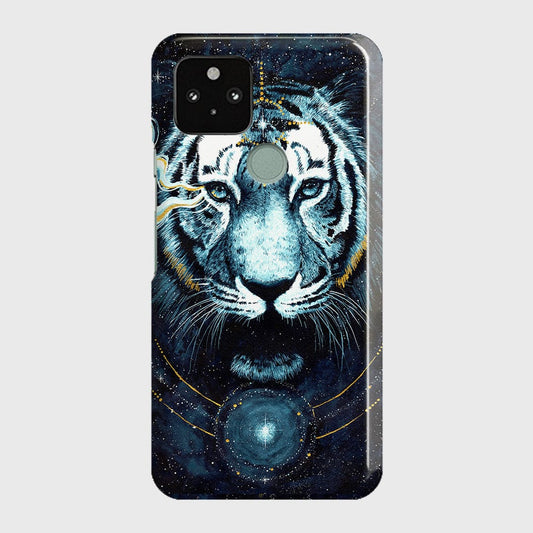 Google Pixel 5 XL Cover - Vintage Galaxy Tiger Printed Hard Case with Life Time Colors Guarantee