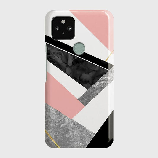 Google Pixel 5 XL Cover - Geometric Luxe Marble Trendy Printed Hard Case with Life Time Colors Guarantee