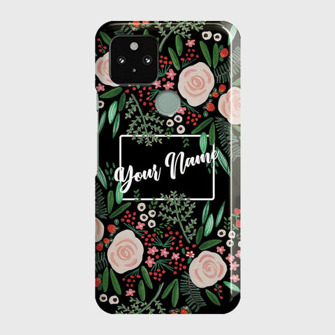 Google Pixel 5 XL  Cover - Floral Series - Matte Finish - Snap On Hard Case with LifeTime Colors Guarantee