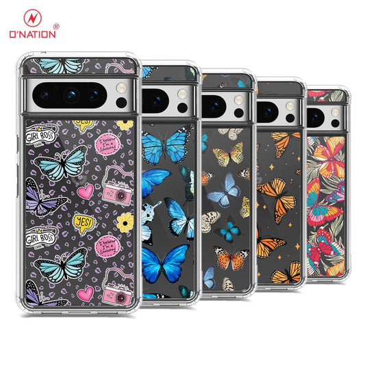Google Pixel 8 Pro Cover - O'Nation Butterfly Dreams Series - 9 Designs - Clear Phone Case - Soft Silicon Borders