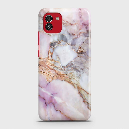 Samsung Galaxy A03 Cover - Violet Sky Marble Trendy Printed Hard Case with Life Time Colors Guarantee
