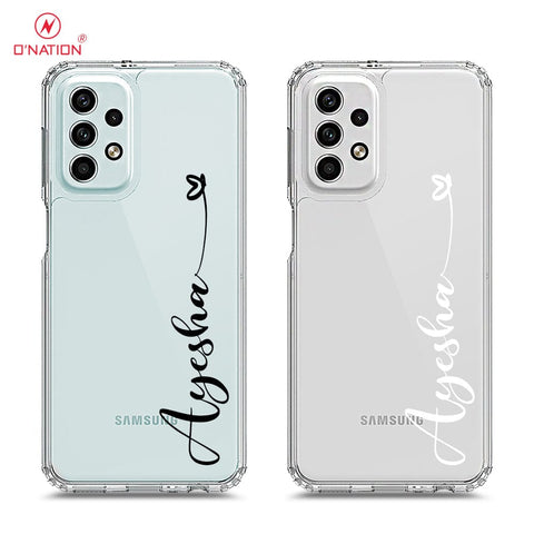 Samsung Galaxy A23 5G Cover - Personalised Name Series - 8 Designs - Clear Phone Case - Soft Silicon Borders
