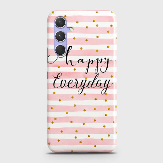 Samsung Galaxy A34 5G Cover - Trendy Happy Everyday Printed Hard Case with Life Time Colors Guarantee