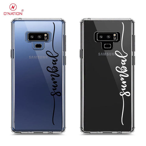 Samsung Galaxy Note 9 Cover - Personalised Name Series - 8 Designs - Clear Phone Case - Soft Silicon Borders