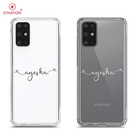 Samsung Galaxy S20 Plus Cover - Personalised Name Series - 8 Designs - Clear Phone Case - Soft Silicon Borders