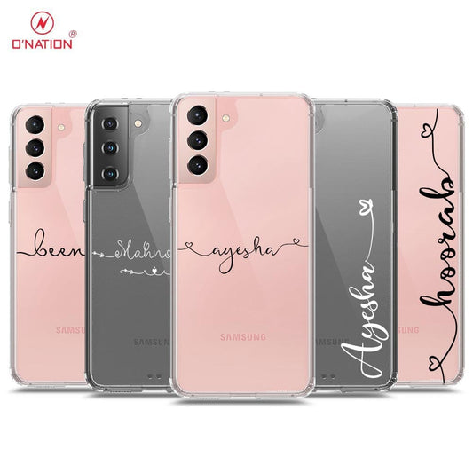 Samsung Galaxy S21 5G Cover - Personalised Name Series - 8 Designs - Clear Phone Case - Soft Silicon Borders