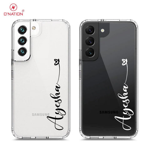 Samsung Galaxy S22 Plus 5G Cover - Personalised Name Series - 8 Designs - Clear Phone Case - Soft Silicon Borders