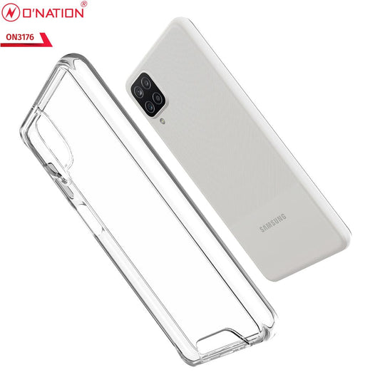 Samsung Galaxy A12 Cover - ONation Essential Series - Premium Quality No Yellowing Drop Tested Tpu+Pc Clear Soft Edges