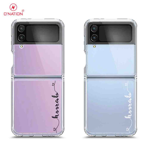 Samsung Galaxy Z Flip 4 5G Cover - Personalised Name Series - 8 Designs - Clear Phone Case - Soft Silicon Borders