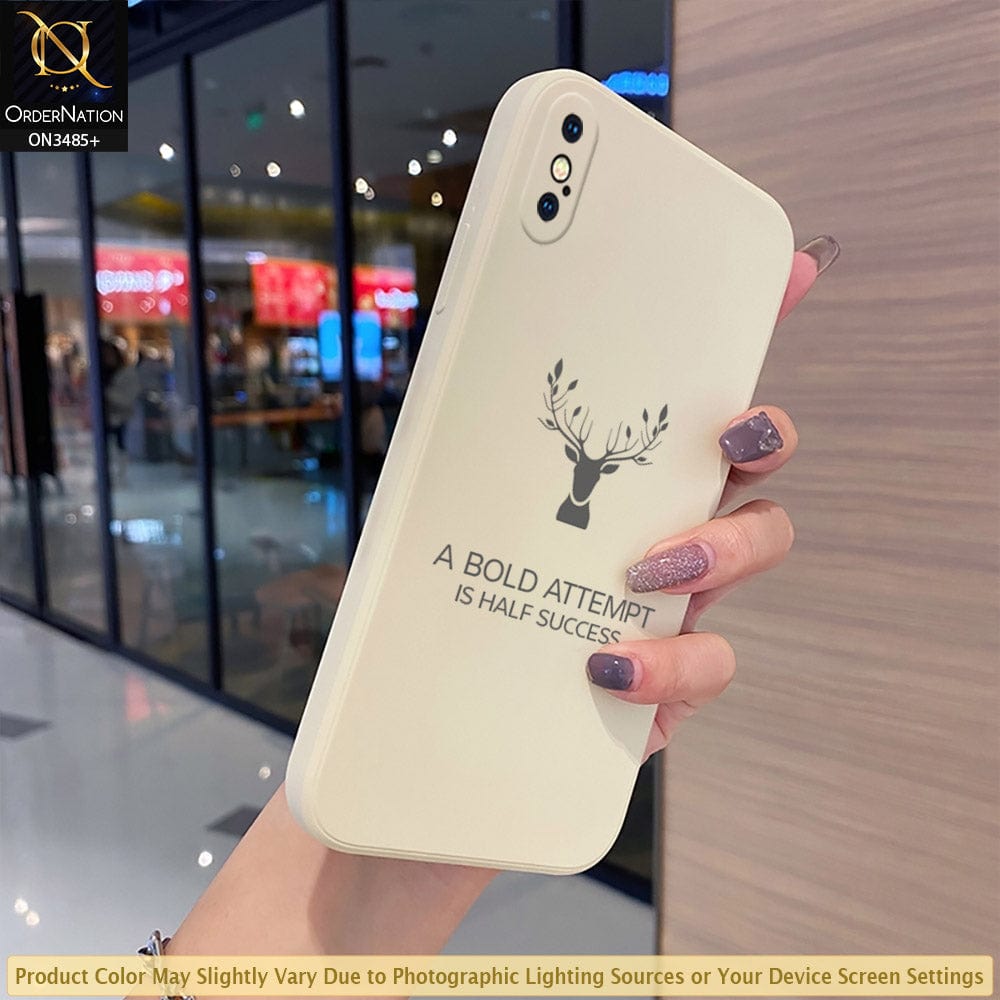 iPhone XS X Cover Off-White (Not Pure White) ONation Bold