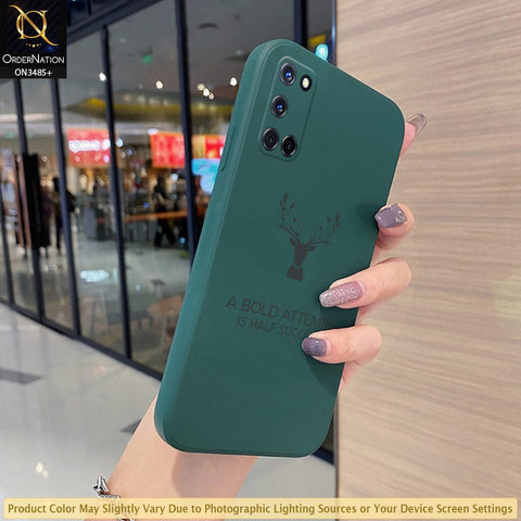 Oppo A92 Cover - ONation Bold Series - HQ Liquid Silicone Elegant Colors Camera Protection Soft Case
