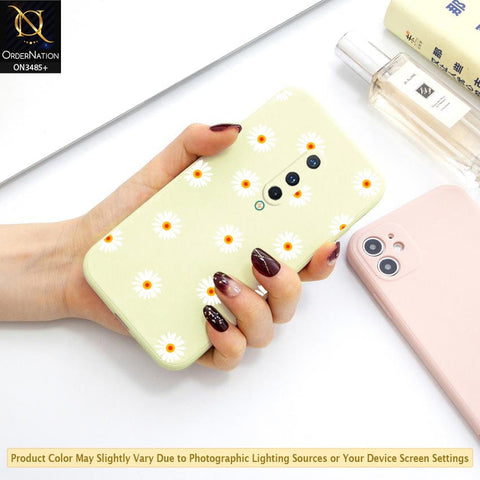 OnePlus 8 4G Cover - ONation Daisy Series - HQ Liquid Silicone Elegant Colors Camera Protection Soft Case