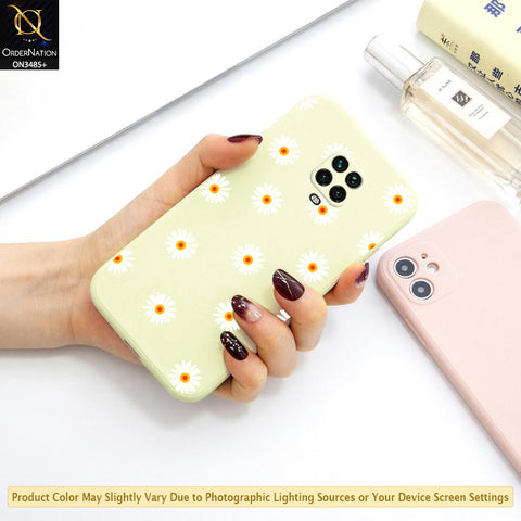 Xiaomi Redmi Note 9S Cover - ONation Daisy Series - HQ Liquid Silicone Elegant Colors Camera Protection Soft Case