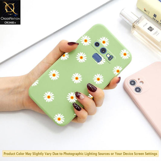 Samsung Galaxy Note 9 Cover - ONation Daisy Series - HQ Liquid Silicone Elegant Colors Camera Protection Soft Case