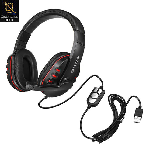 Tucci 40mm USB On-Ear Wired Headphones (TC-Q3) ( Not Wireless/Bluetooth )