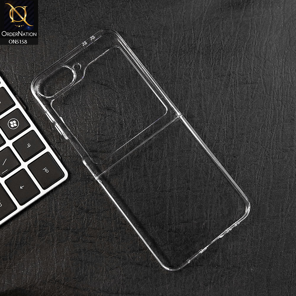 Samsung Galaxy Z Flip 6 Cover - Transparent - Hard Shell Caase with Camera Protection + TPU case
