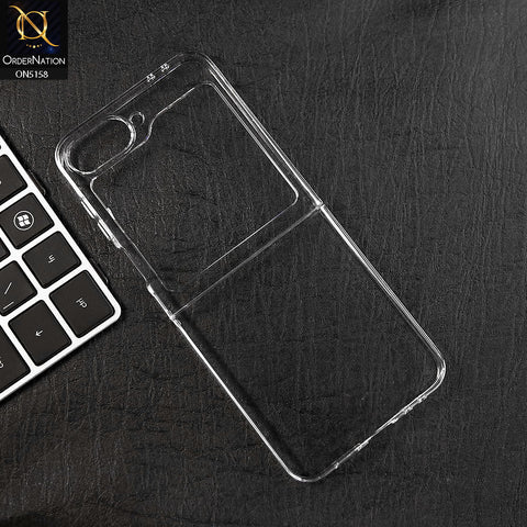 Samsung Galaxy Z Flip 6 Cover - Transparent - Hard Shell Caase with Camera Protection + TPU case