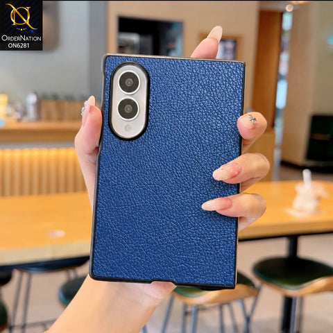 Samsung Galaxy Z Fold 8 Cover - Blue - Premium Folio Case with Textured Leather Finish, Dual Camera Protection, Foldable Stand Design and Full Edge Protection