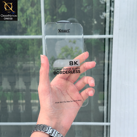 iPhone 13 Pro Protector - Transparent - Xmart 8K Tempered Glass Anti Static Screen Protector With Curved Clear Screen Film