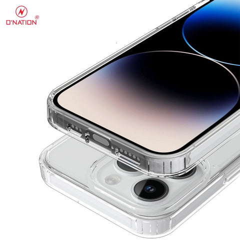iPhone 15 Pro Max Cover  - ONation Crystal Series - Premium Quality Clear Case No Yellowing Back With Smart Shockproof Cushions
