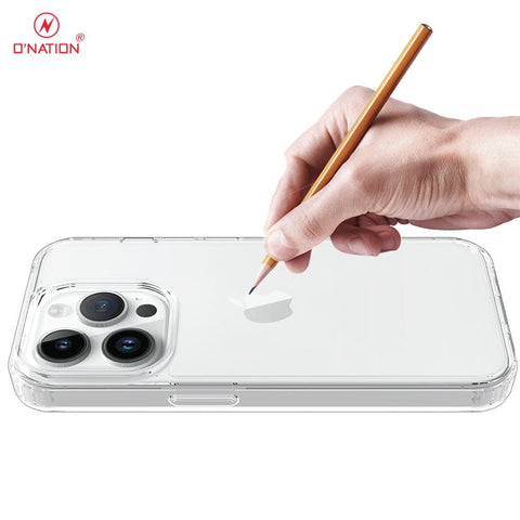 iPhone 15 Pro Max Cover  - ONation Crystal Series - Premium Quality Clear Case No Yellowing Back With Smart Shockproof Cushions