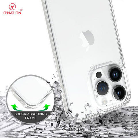 iPhone 15 Pro Max Cover  - ONation Crystal Series - Premium Quality Clear Case No Yellowing Back With Smart Shockproof Cushions