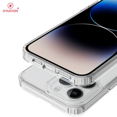 iPhone 15 Pro Max Cover  - ONation Crystal Series - Premium Quality Clear Case No Yellowing Back With Smart Shockproof Cushions