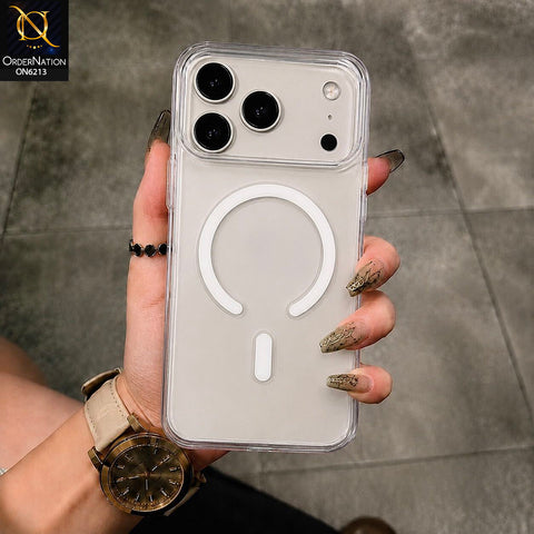 iPhone 17 Pro Max Cover - Transparent - Premium HENKS Clear Protective Phone Case with Raised Camera Protection, Shockproof Bumper & Wireless Charging Support