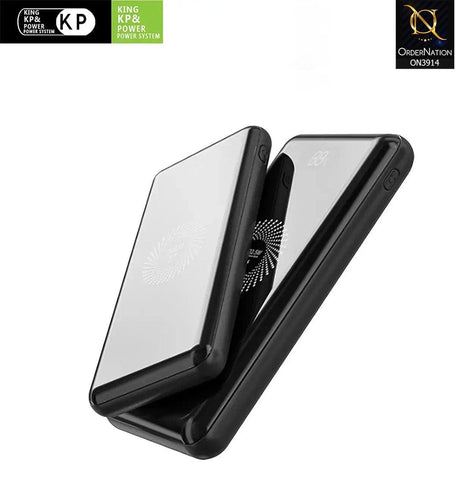 Black - King Power Kp Power Wp-15 Wireless Powerbank 10.000 mah