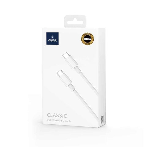 WIWU Wi-C008 100W Type-C To Type-C Charging Cable - White