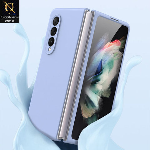 Samsung Galaxy Z Fold 3 5G Cover - Purple - GKK Liquid Silicone Soft Skin Protective Hard Shell Case