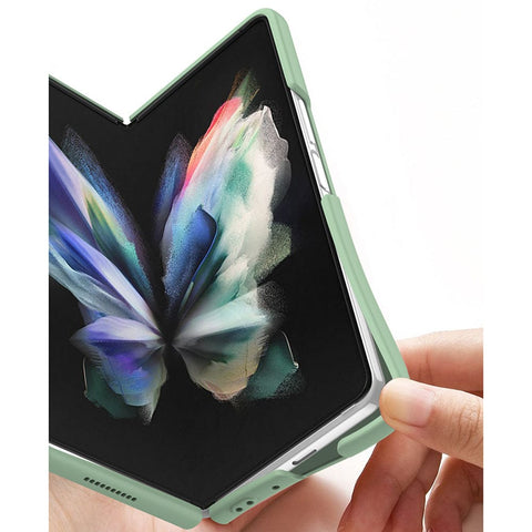 Samsung Galaxy Z Fold 3 5G Cover - Purple - GKK Liquid Silicone Soft Skin Protective Hard Shell Case