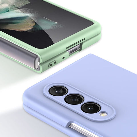 Samsung Galaxy Z Fold 5 5G Cover - Light Blue - GKK Liquid Silicone Soft Skin Protective Hard Shell Case