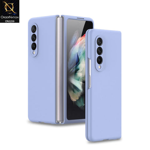Samsung Galaxy Z Fold 3 5G Cover - Purple - GKK Liquid Silicone Soft Skin Protective Hard Shell Case