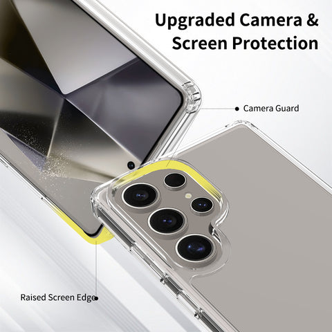 Samsung Galaxy S25 Ultra Cover - Transparent - ONation Crystal Series - Premium Quality Clear Case No Yellowing Back With Smart Shockproof Cushions