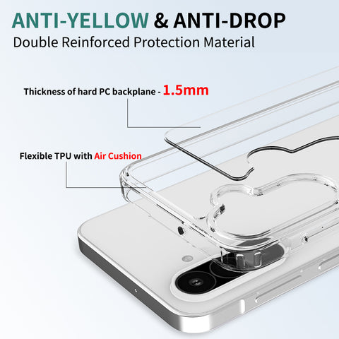 Samsung Galaxy A26 Cover - Transparent - ONation Crystal Series - Premium Quality Clear Case No Yellowing Back With Smart Shockproof Cushions