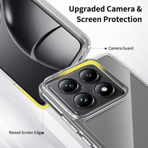 Xiaomi 14T Pro Cover - Transparent - ONation Crystal Series - Premium Quality Clear Case No Yellowing Back With Smart Shockproof Cushions