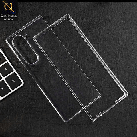 Samsung Galaxy Z Fold 6 5G Cover - Transparent - Hard Shell Caase with Camera Protection + TPU case