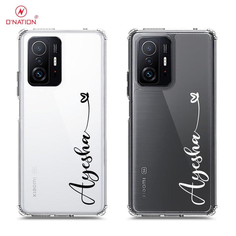 Xiaomi 11T Cover - Personalised Name Series - 8 Designs - Clear Phone Case - Soft Silicon Borders