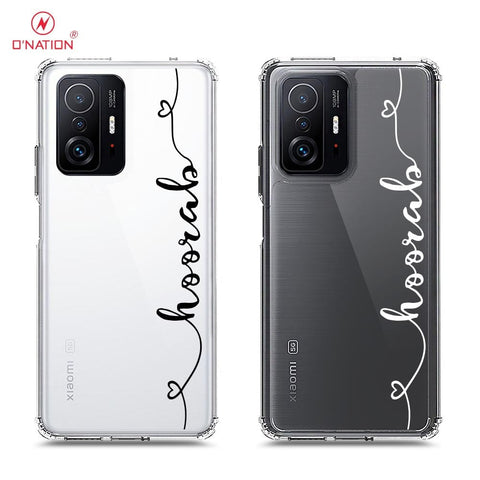 Xiaomi 11T Cover - Personalised Name Series - 8 Designs - Clear Phone Case - Soft Silicon Borders