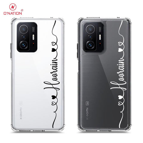 Xiaomi 11T Cover - Personalised Name Series - 8 Designs - Clear Phone Case - Soft Silicon Borders