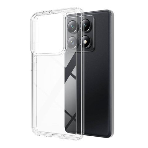 Xiaomi 14T Pro Cover - Transparent - ONation Crystal Series - Premium Quality Clear Case No Yellowing Back With Smart Shockproof Cushions